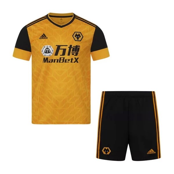 Maillot Football Wolves Domicile Enfant 2020-21 Jaune